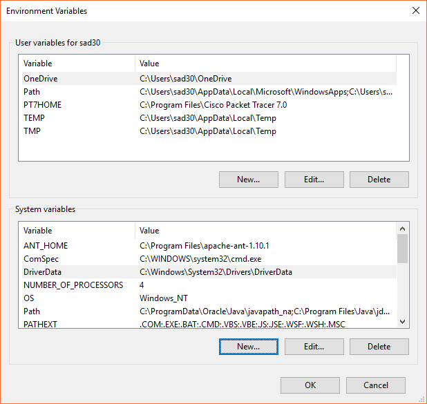 Environment Variables